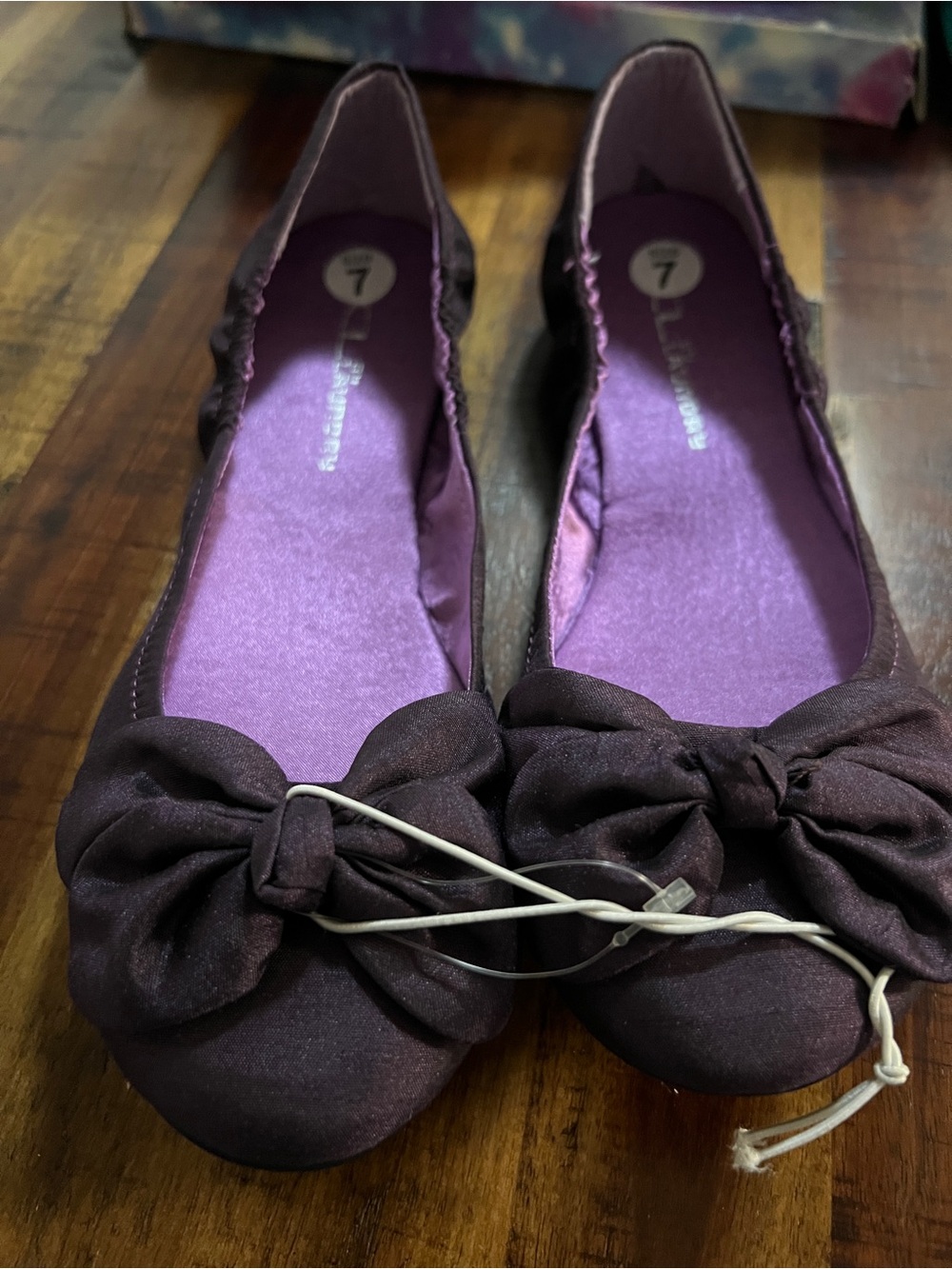 Chinese Laundry Plum Bow Ballet Flats - Deep Purple